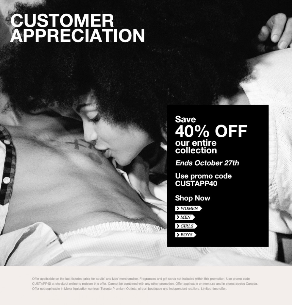 Mexx Customer Appreciation Sale - 40 Off Entire Collection (Until Oct 27)